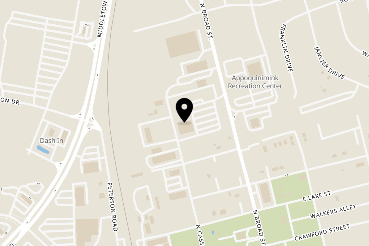 Map showing the location of Little Spice Indian Cuisine Little spice Indian Cuisine Middletown on 600 N Broad St Suite 9 in Middletown